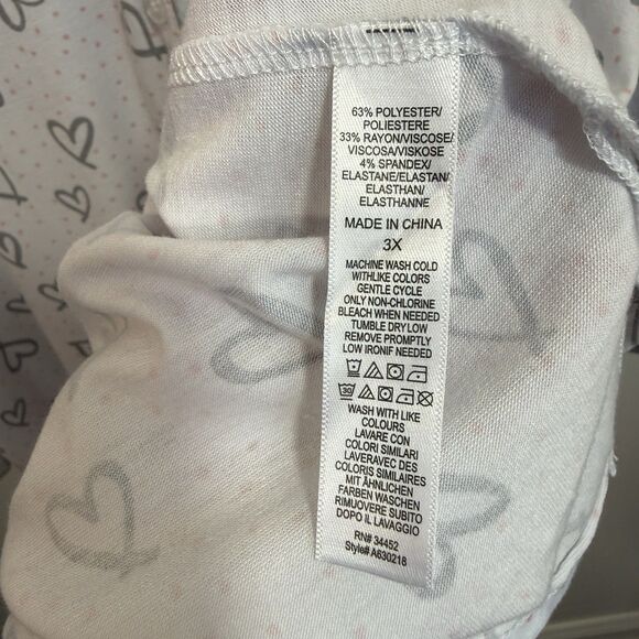 Cuddl Duds 2-Piece Classic Jersey Notch Collar Novelty Pajama Set 3XL Gray White - Picture 11 of 16